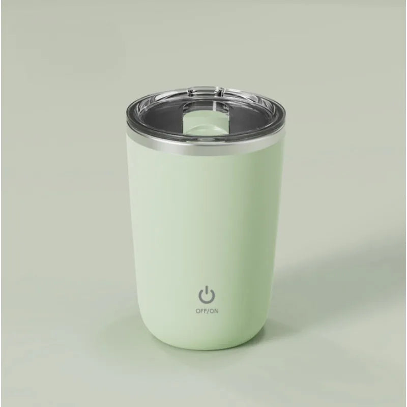 350ml Self-Stirring Mug Stainless Steel Thermal Insulation USB Rechargeable Auto Magnetic Mug Waterproof Self Mixing Coffee Cup Oasis Select Green 350ml