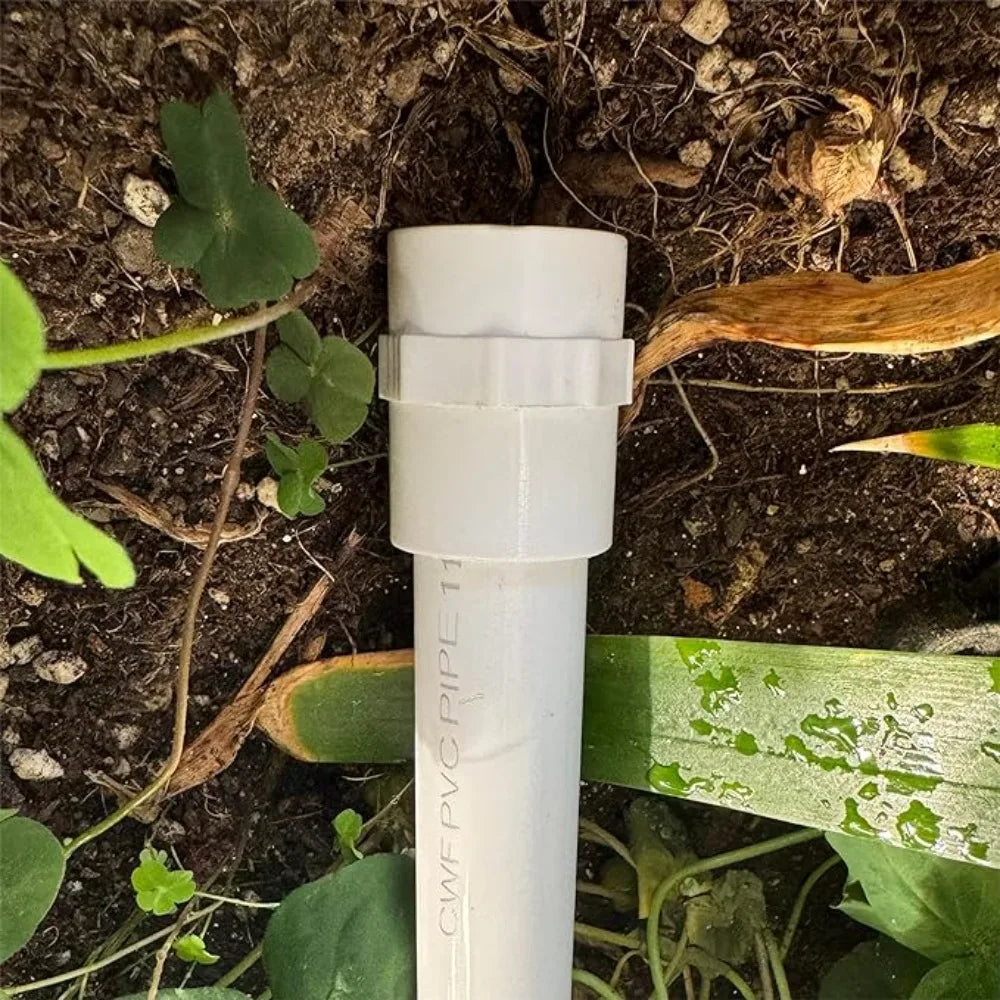2Pcs White PVC Straight Connector for Garden Irrigation Water Supply Pipe Joint Male and Female Thread 1/2 "1.5" Oasis Select