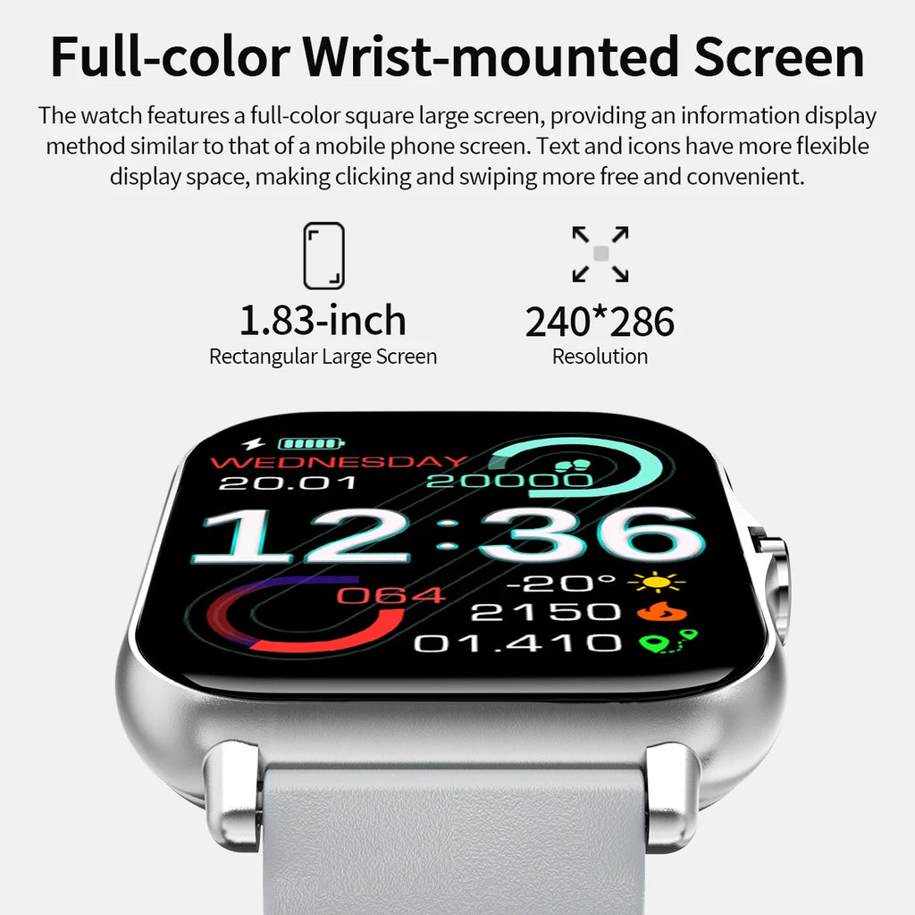 SIMSONLAB Smartwatch – Bluetooth Call & Fitness Tracker Watch