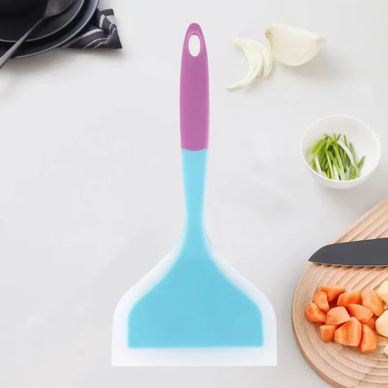 1 piece of tamago Yaki spatula non-stick pan special spatula thick egg Yaki Spatula Silicone frying pan Spatula Silicone Spatula Oasis Select Blue and Purple