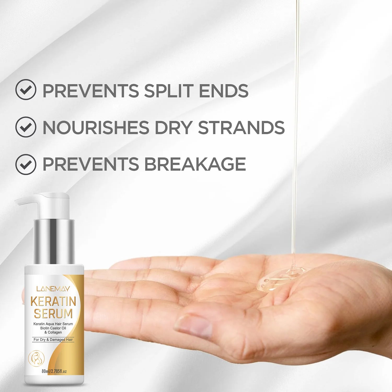 Lanemay Keratin Hair Serum – Moisturizing & Strengthening Essence