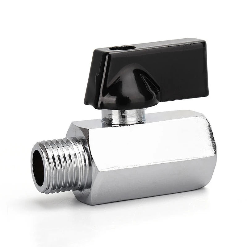 Mini Polished Copper Ball Valve PT1/8, 1/4, 3/8, 1/2 Switch Water Pipe, Gas and Electrical Dual Inside and Outside Oasis Select