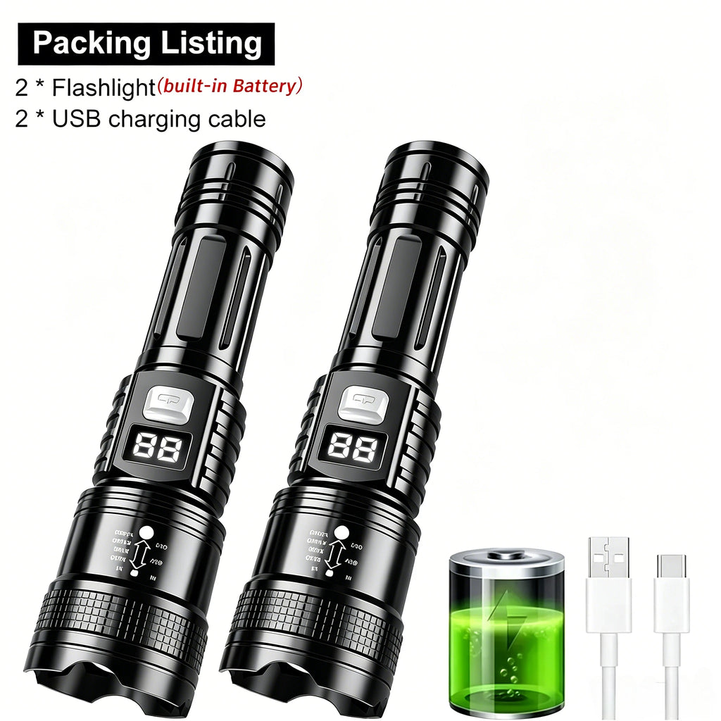 ZHIYU 1600 Lumen LED Zoomable Rechargeable Tactical Flashlight