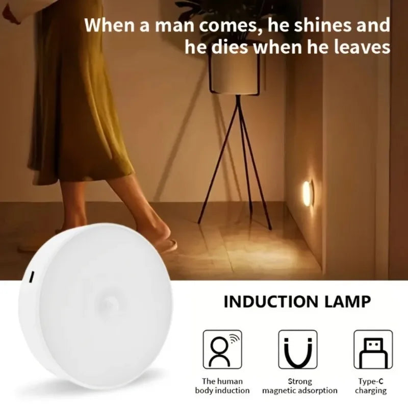 Motion Sensor Night Light Optional Warm White or Cold White LED Lamp Auto Induction Lighting for Bedside Stairs Hallway Cab Oasis Select