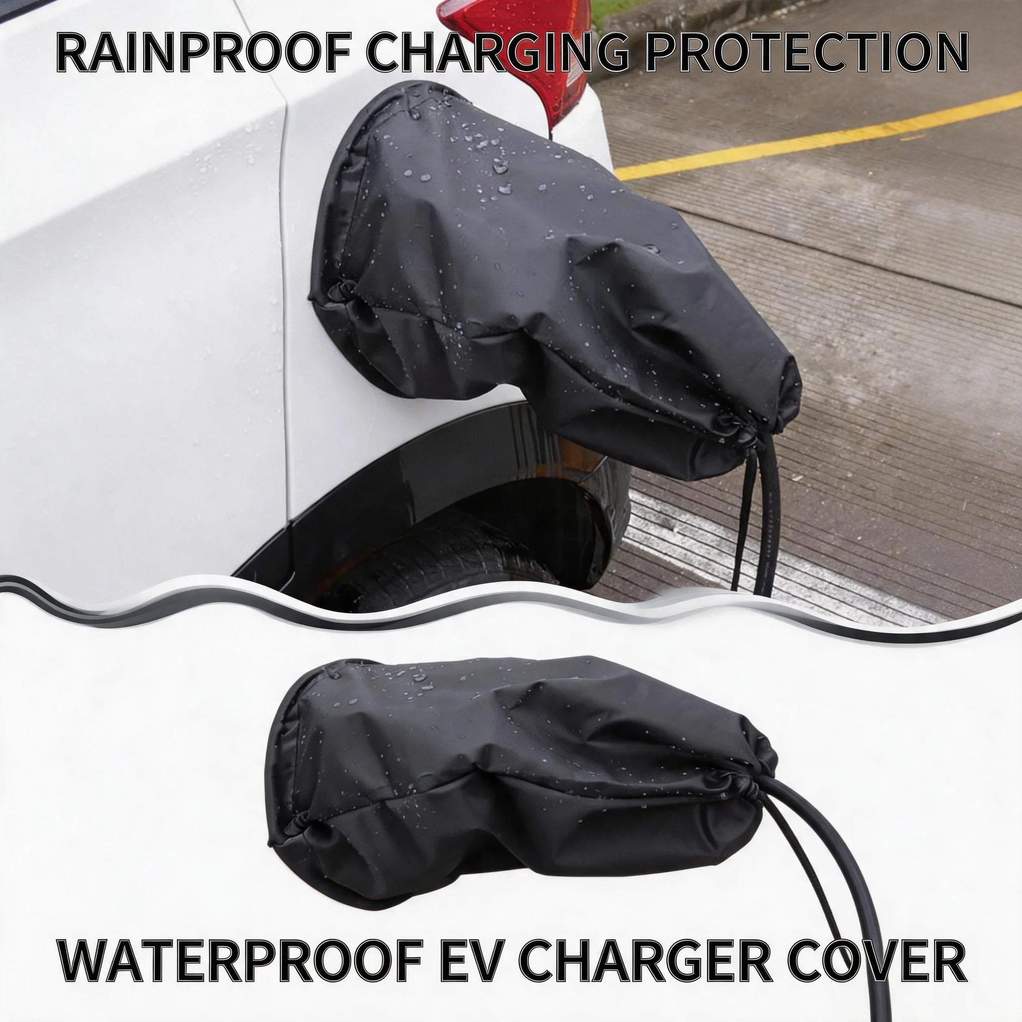Charging Gun Protective Sleeve Durable Charger Port Rain Cover Oxford Cloth Dustproof Waterproof Cover Protector for Outdoor Use Oasis Select