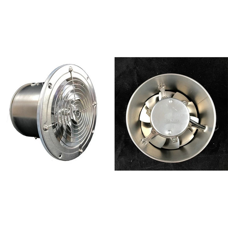 Pipe Stainless Steel Exhaust Fan Window Duct Air Ventilation Blower Toilet Kitchen Ventilator Booster Extractor Oasis Select