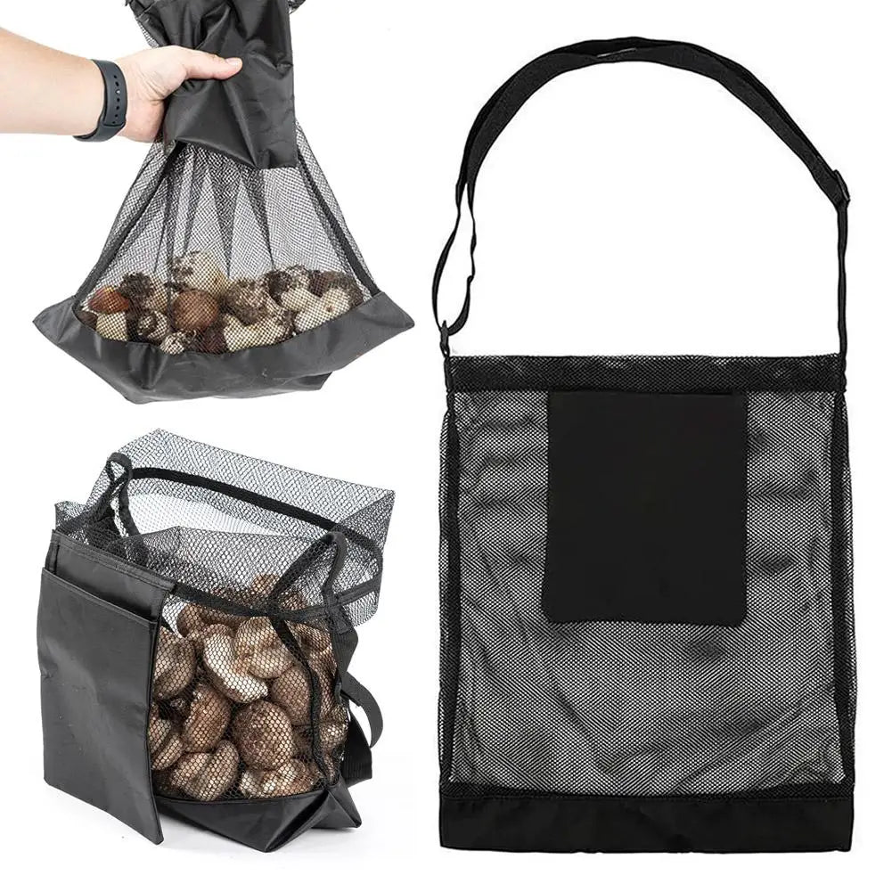 Breathable Mesh Foraging Bag – Adjustable Harvest Shoulder Tote