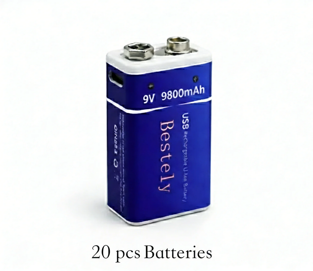 wide selling Long Cycle Life, Safe & Reliable 9V rechargeable li-ion battery for daily electronic devices Oasis Select 20 PCS BAT only