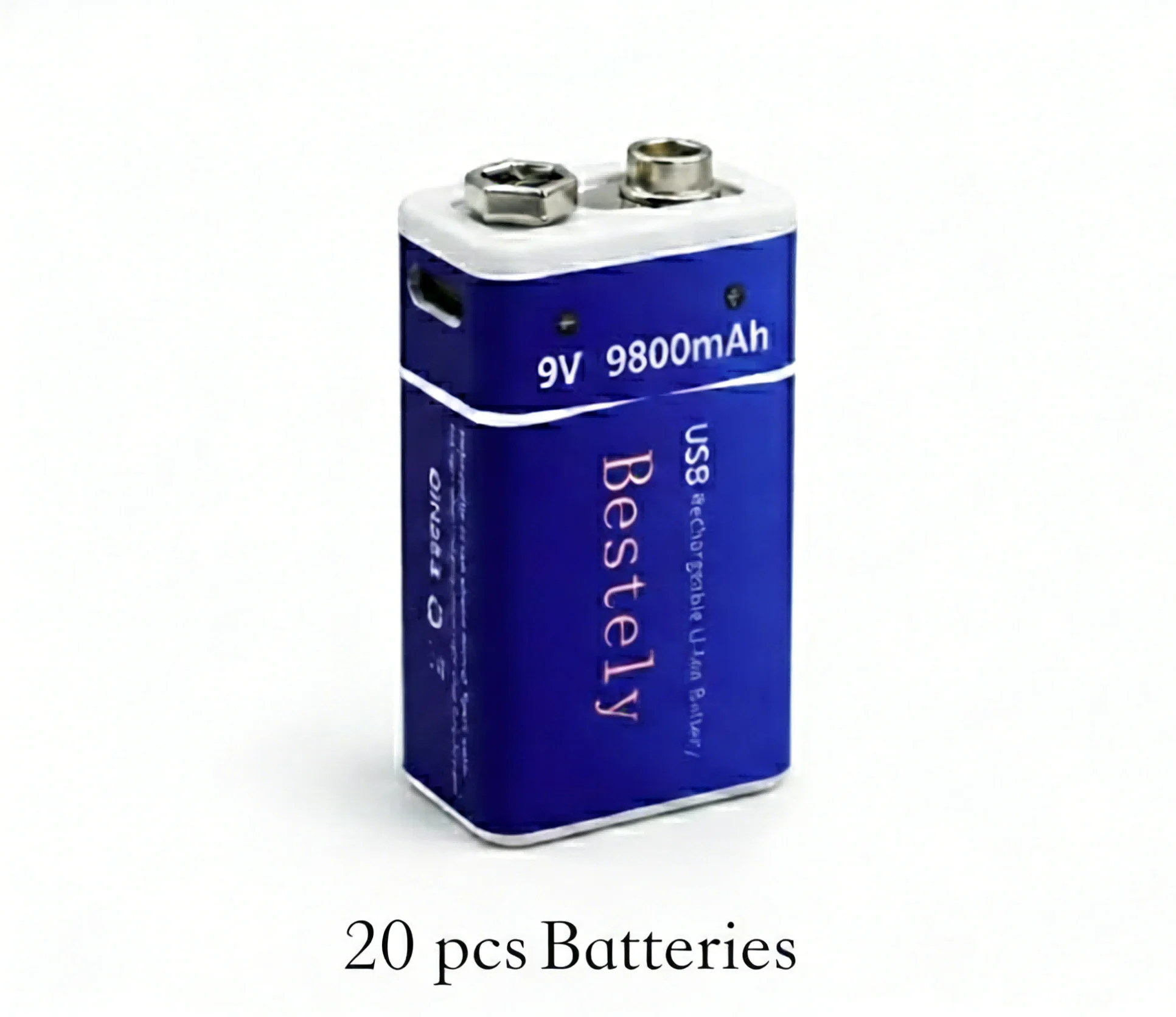 wide selling Long Cycle Life, Safe & Reliable 9V rechargeable li-ion battery for daily electronic devices Oasis Select 20 PCS BAT only