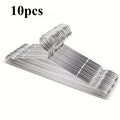 10/20PCS Heavy Duty Stainless Steel Hangers,16.5 Inch Ultra Thin Space Saving - Polished Metal Closet Organizer,Wardrobe Hangers Oasis Select 10pcs