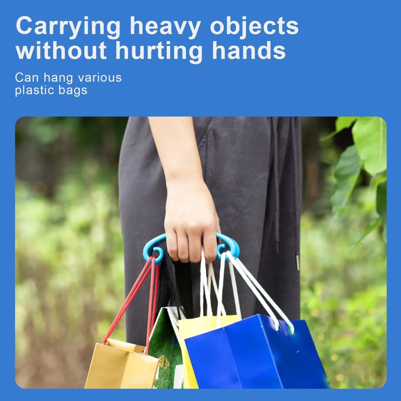 Comfortable Grocery Bag Carrier Anti Pinch Handle Carry Handle Gadget Grocery Bag Holder Labor Saving Carry Shopping Bags Oasis Select