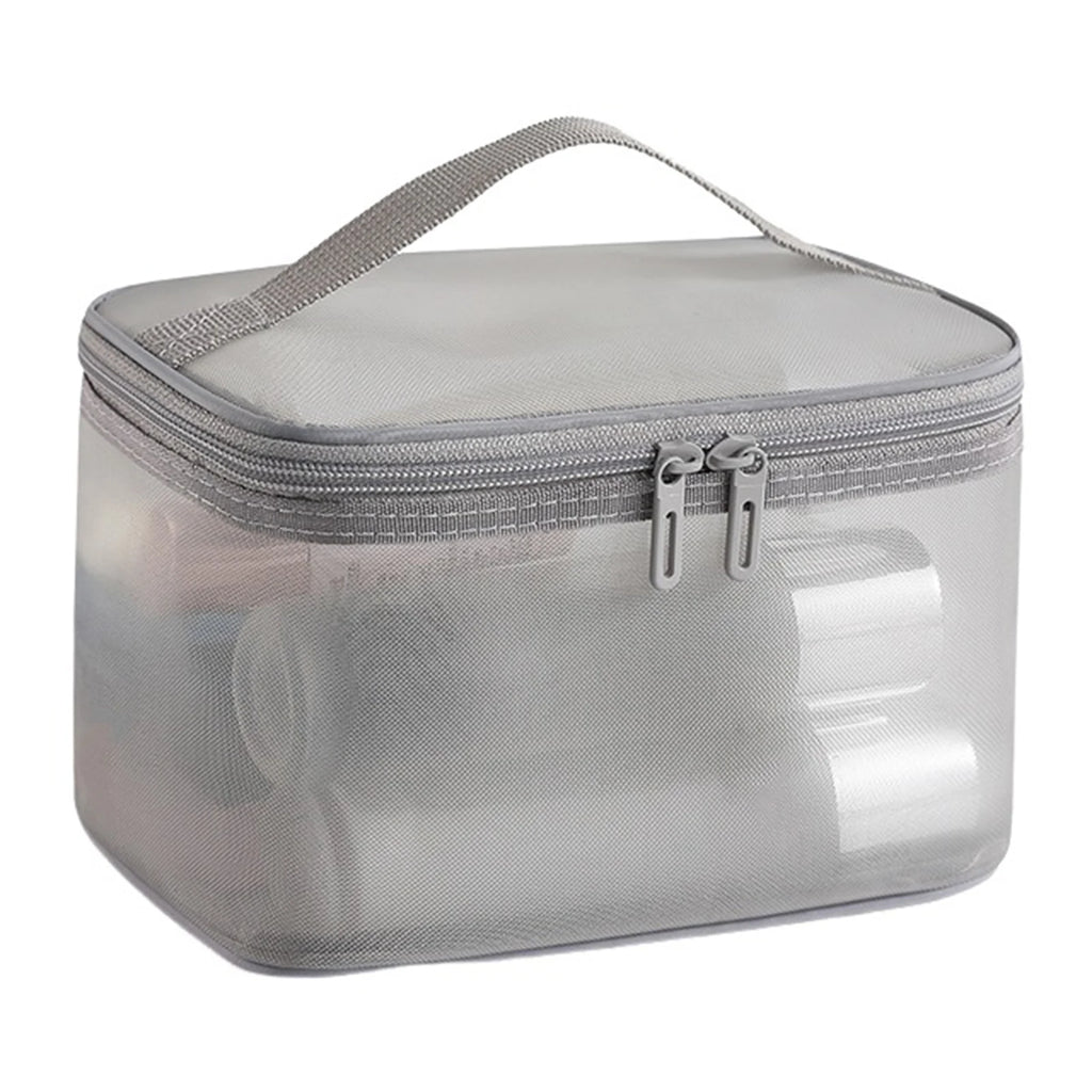 Double Layer Mesh Cosmetic Bag – Large Travel Makeup Organiser