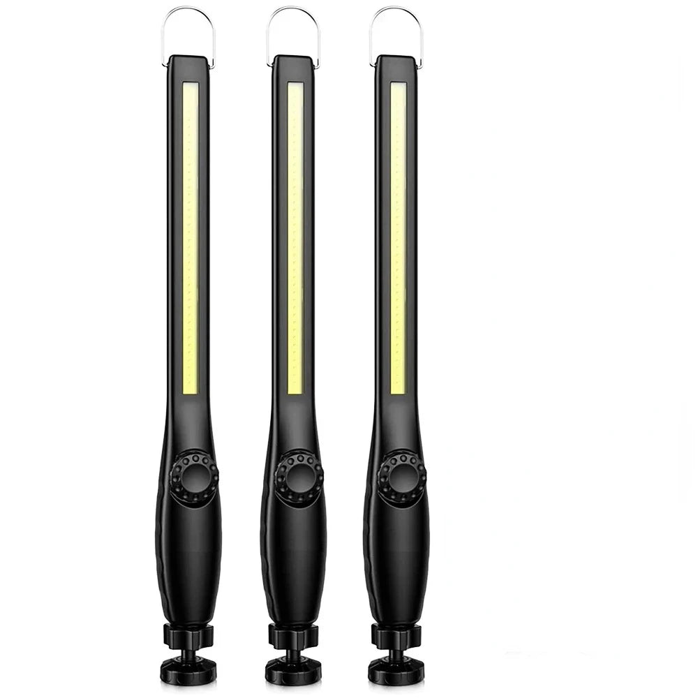 KDULIT COB Flashlight Magnetic Work Light USB Rechargeable Torch Hook Portable Lantern Inspection Light Camping Car Repair Lamp Oasis Select 3pcs