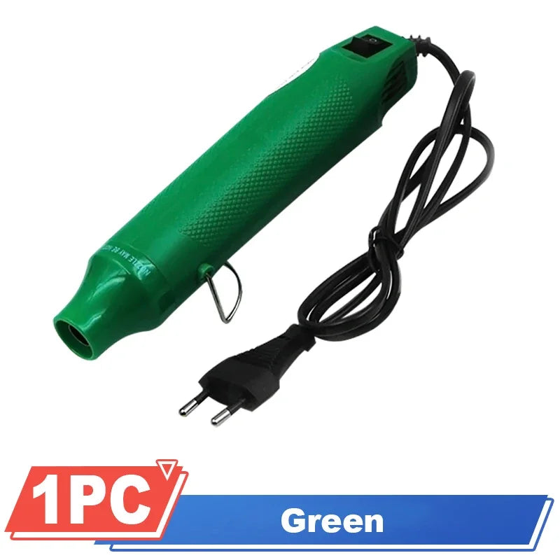 Hot Air Gun 220V Soldering Temperature Blower Gun DIY Crafts Electric Power Hot Dryer Mini Heat Gun For Shrink Tubing Car Wrap Oasis Select Green