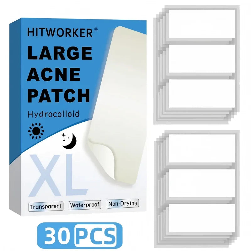 30 pieces/box transparent long strip hydrocolloid concealer stickers - day and night universal, face concealer concealer sticker Oasis Select 30pcs