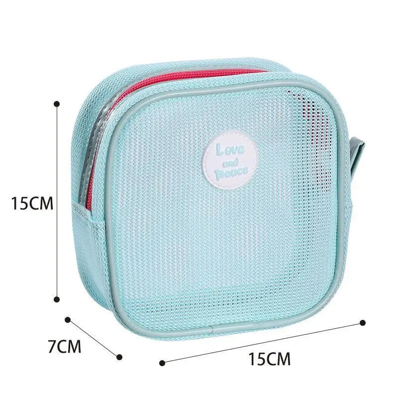 Portable Mesh Cosmetic Bag – Breathable Travel Makeup Pouch Mesh Cosmetic Bag Oasis Select MR-03