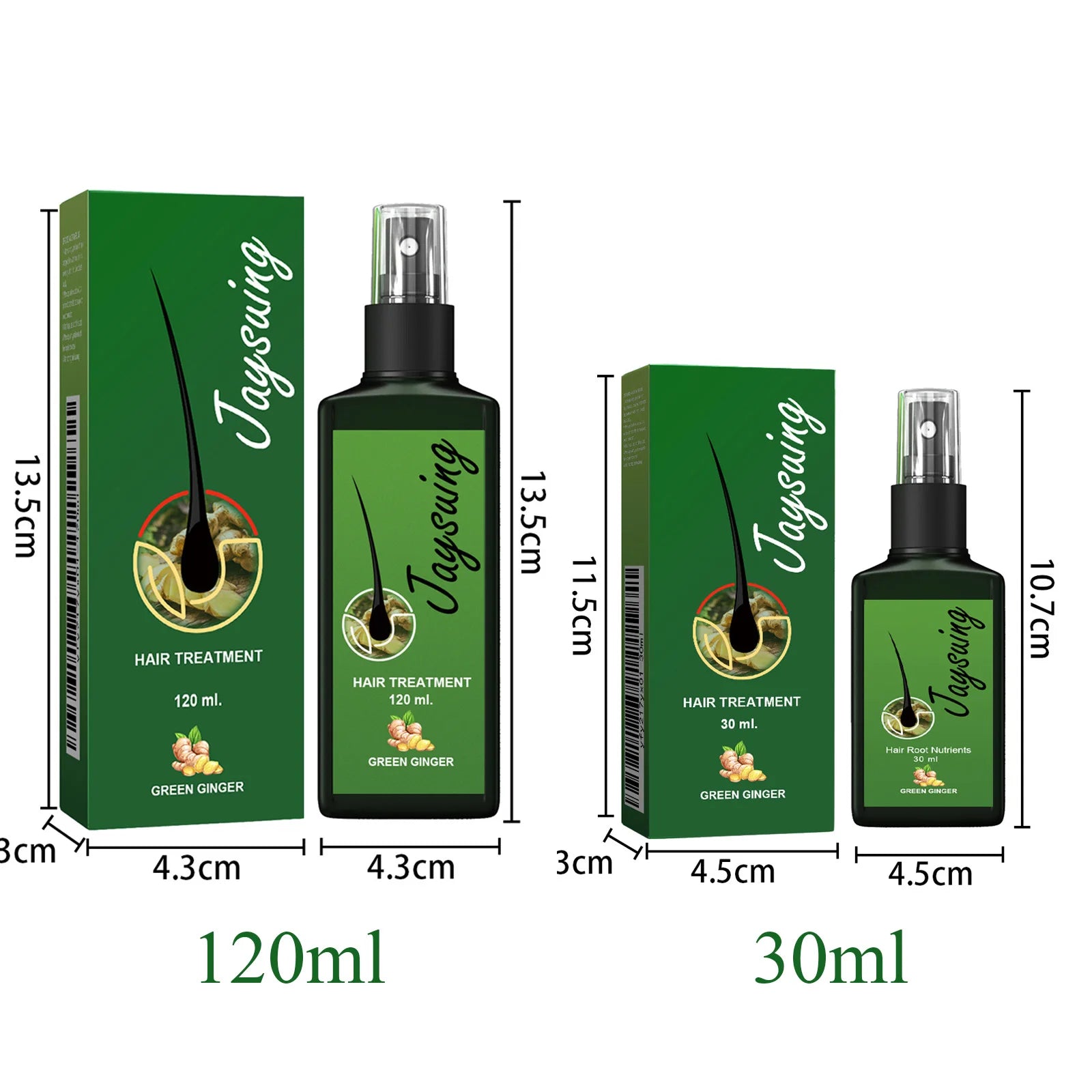Ginger Hair Growth Serum Spray Scalp Treatment Nourish Hair Root Strengthen Prevent Loss Repair Follicle Smooth Essence Nutrient Oasis Select