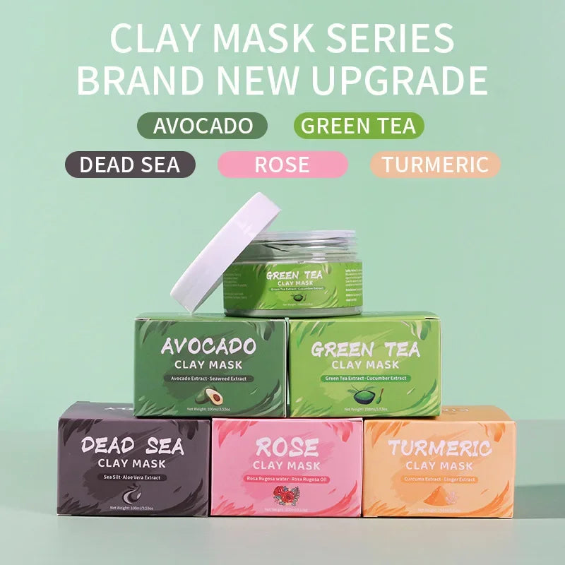 LAIKOU Turmeric Rose Avocado Clay Mud Face Mask | Moisturizing