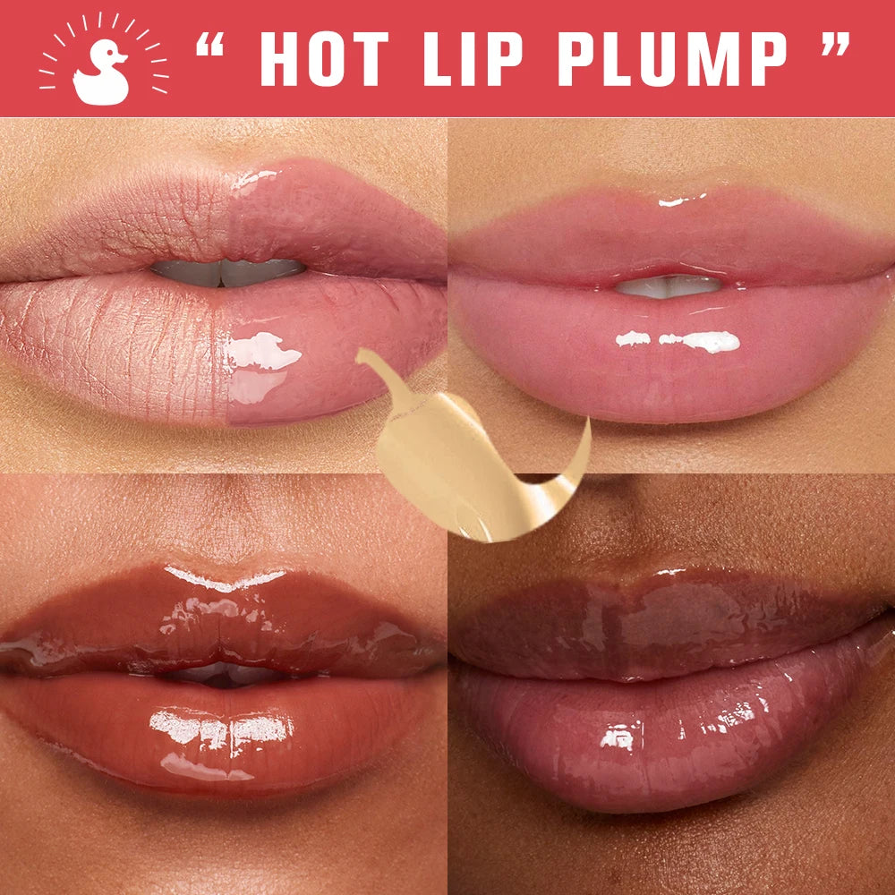 Lakerain Lip Glaze Brightening Lip Color Long-lasting Moisturizing Ginger Root Extract Lip Glaze Texture Hot Plump Lip Gloss Oasis Select