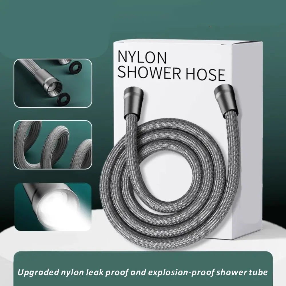 Bathroom Nylon High Pressure Flexible Smooth 1.5/2.0 Meter Shower Hose Flexible Handheld Anti Winding GI/2 Universal Pipe Tube Oasis Select