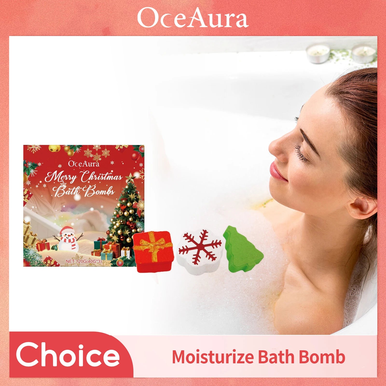 Bath Bombs Christmas Gift Bathing Spa Rich Essential Oil Relieve Dry Skin Moisturizing Relaxing Aromatherapy Bubble Bath Bombs Oasis Select
