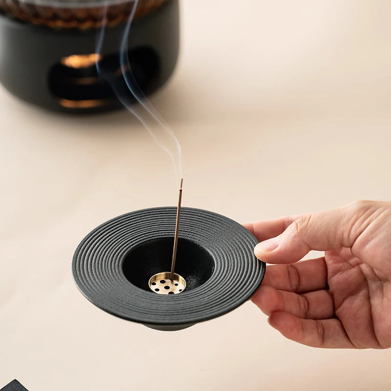 Creative Japanese Ceramic Incense Burner Household Simple Incense Holder Insert Indoor Incense Burner Holder Oasis Select