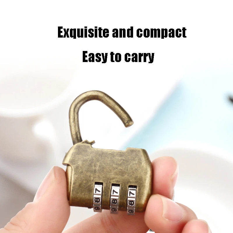 Alloy Zine Password Locks Vintage Antique Chinese Old Style Jewelry Chest Box Code Password Lock Padlock Small Oasis Select