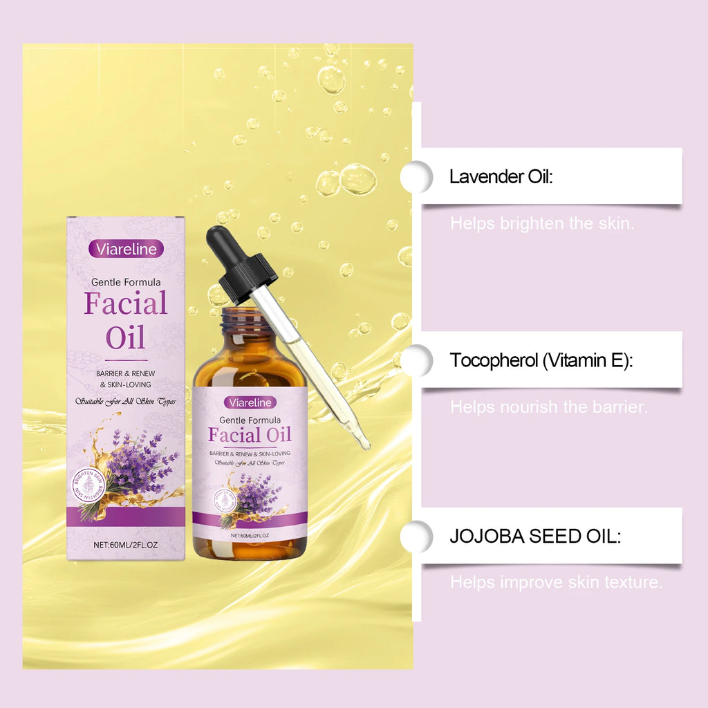 Lavender Facial Moisturizing Oil - Nourishing Facial Oil for Enhancing Complexion Radiance and Gentle Skincare Oasis Select