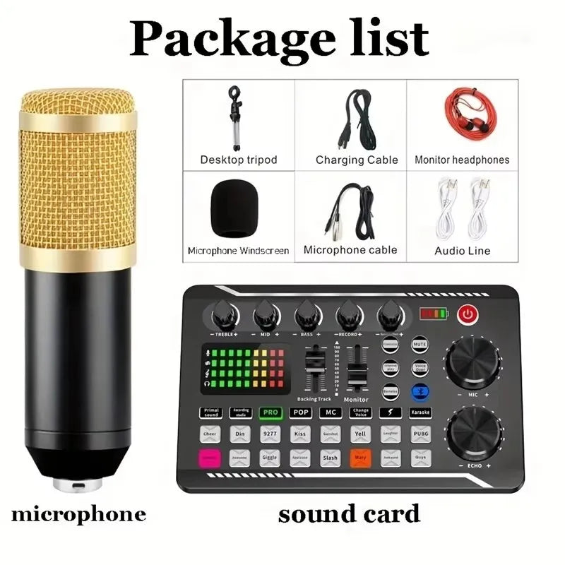 AyeBeau F988 Condenser Mic & Bluetooth Sound Mixer Card