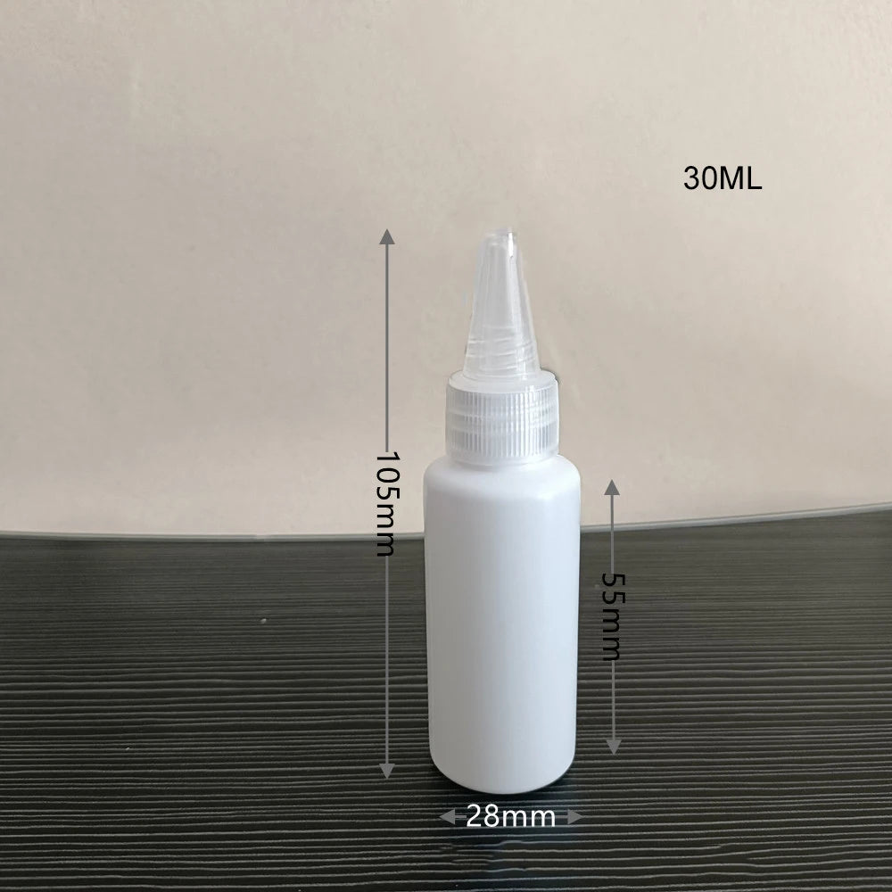 5/10/20/30/50/60/100ml Empty PE Plastic Glue Bottles With Screw-On Lids Squeeze Liquid Ink Oil Dropper Bottles Oasis Select null-30ml
