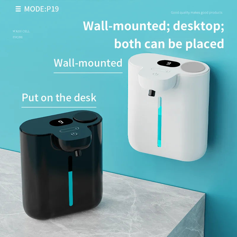 500ml Auto Soap Dispenser – HD Display, 9 Levels, IPX5