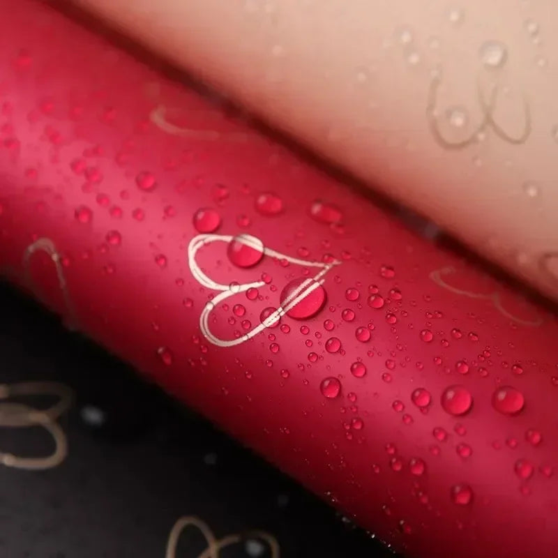 Waterproof Heart Pattern Bouquet Wrapping Paper Decorative Flower Packaging Material Gift Wrapping Paper Floral Craft Supply Oasis Select