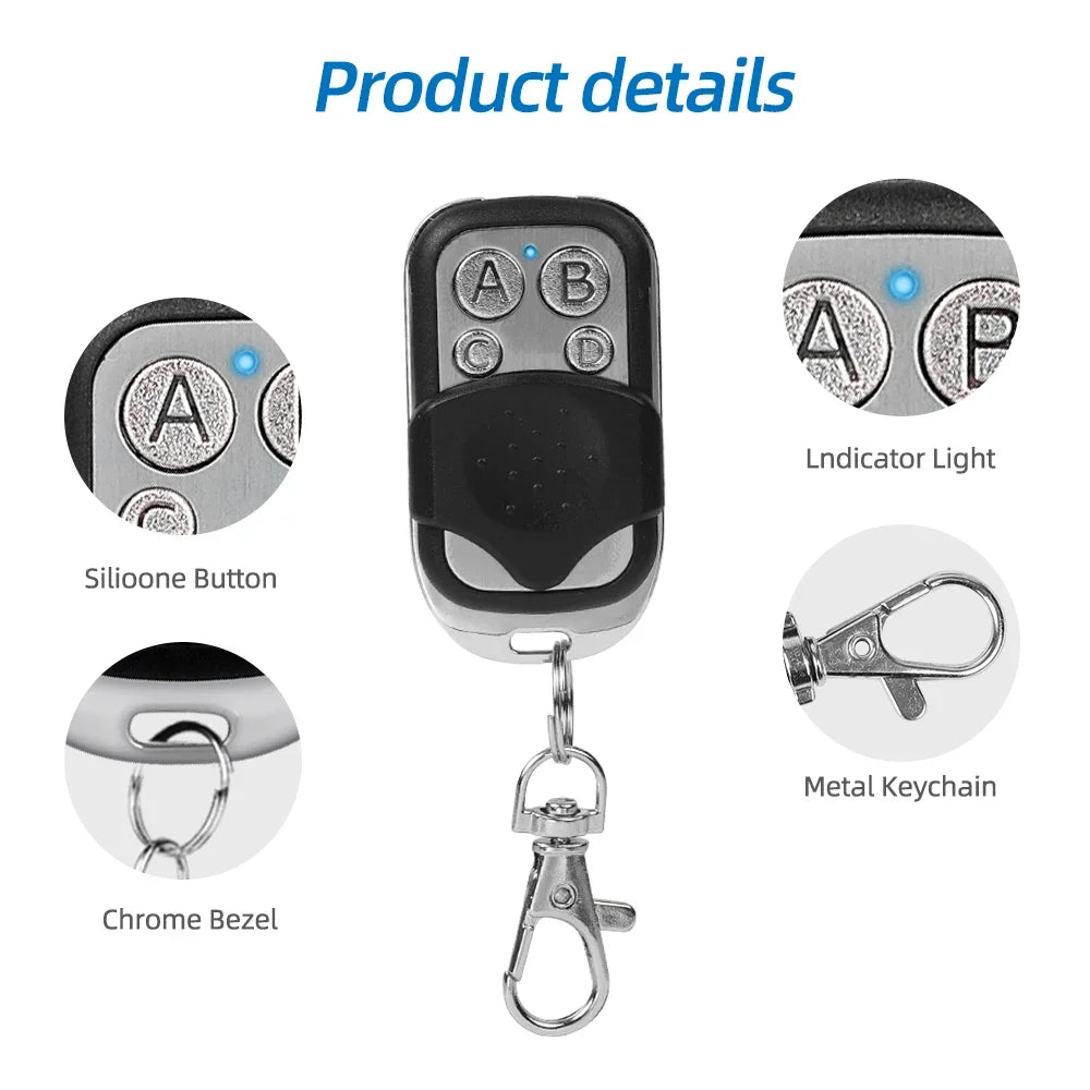 433MHz Copy Remote 4 Buttons Clone Remote Control Wireless Transmitter for Garage Gate Door Electric RF Controller Lock Key Oasis Select