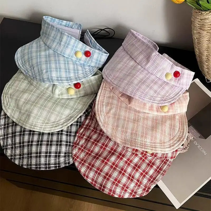 zomer pet dames Plaid Empty Top Sun Visor Hat Women uv차단 шляпа женская от солнца Gorros para el sol de mujer Adjustable Cap Oasis Select
