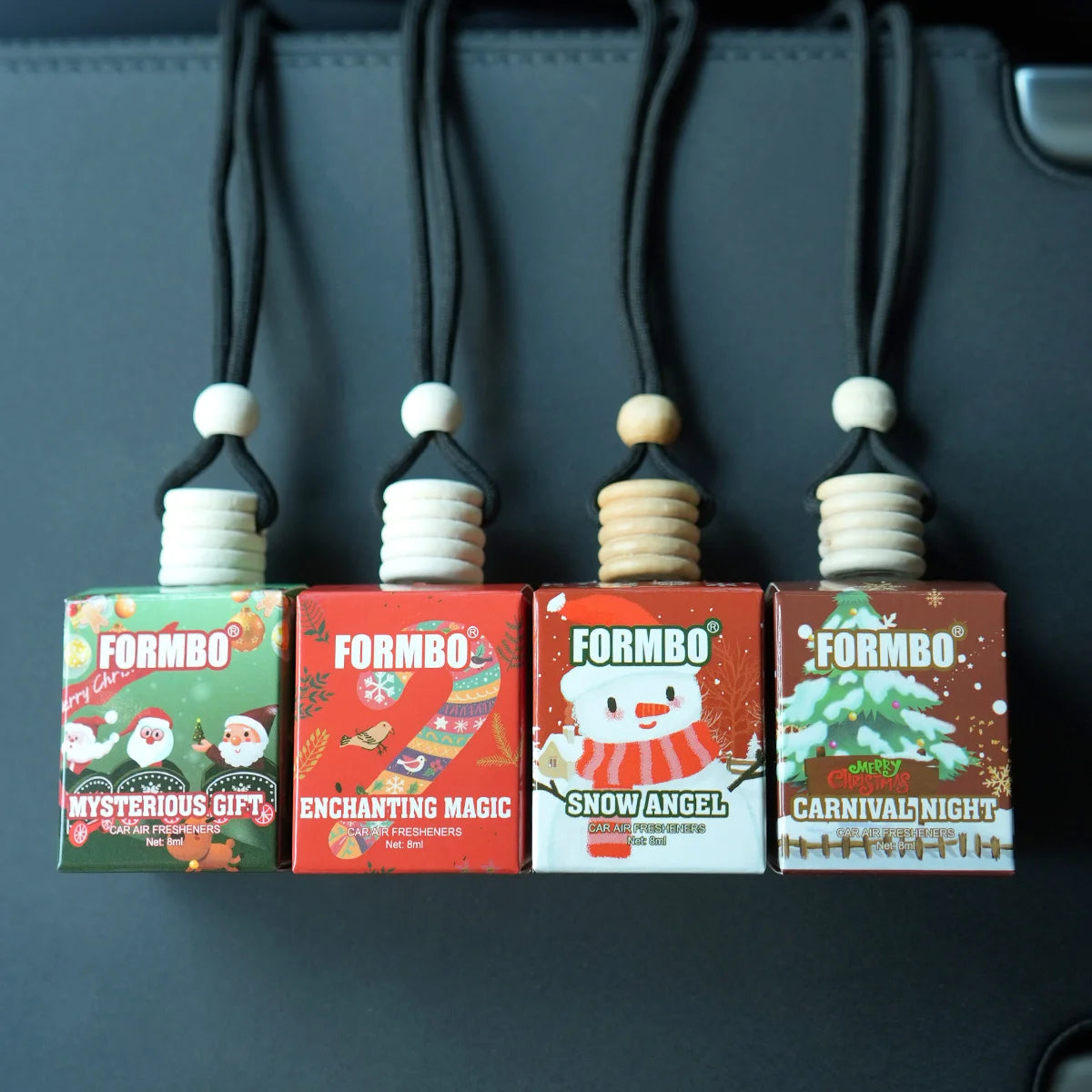 4-Pack Christmas Snowman Car Air Freshener – Lasting Fragrance Car Air Freshener Oasis Select 4pcs