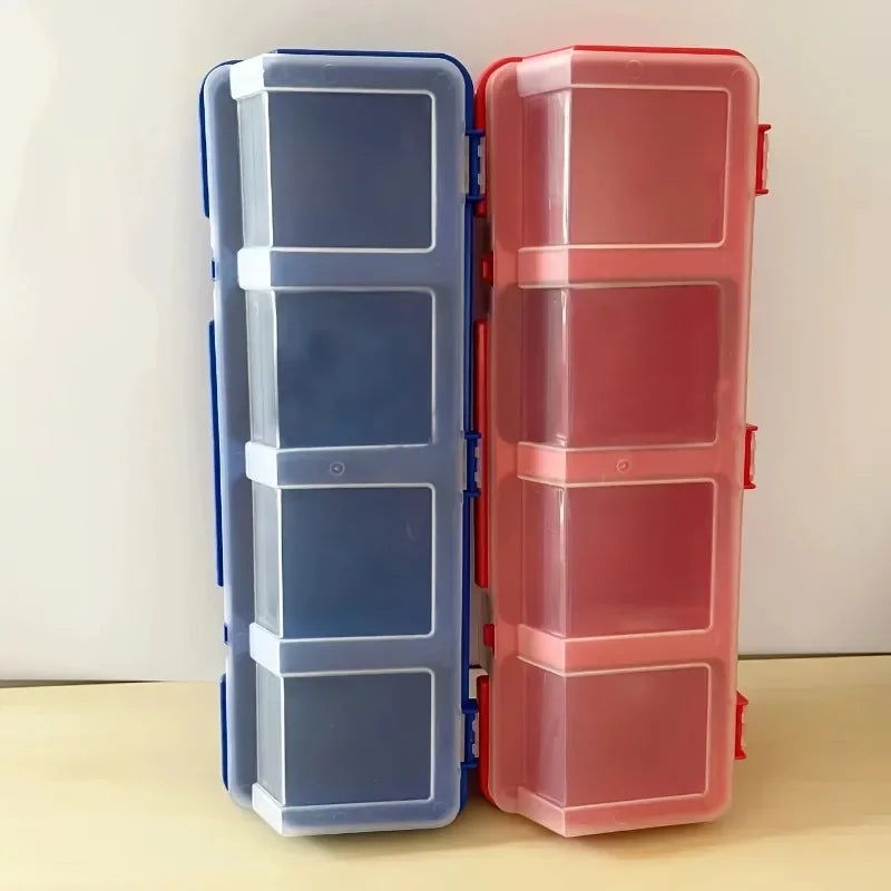 1/2Pcs Multi-Compartment Organizer Box For Screws & Small Parts - Durable Plastic Hardware And Jewelry Storage Case Oasis Select