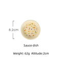 Korean Ceramic Bowl Dish with Fresh Flower Design INS Style High Appearance Level Home Domestic Rice Dish Fruit Salad Bowl Oasis Select Sauce-dish