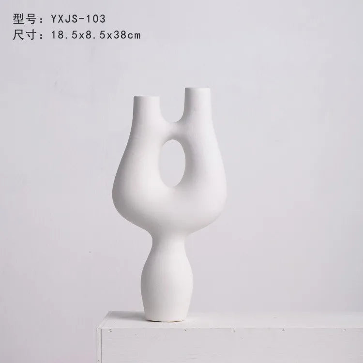 Modern Minimalist Alien Symbols Vase Homestays Hotel Simple Decor