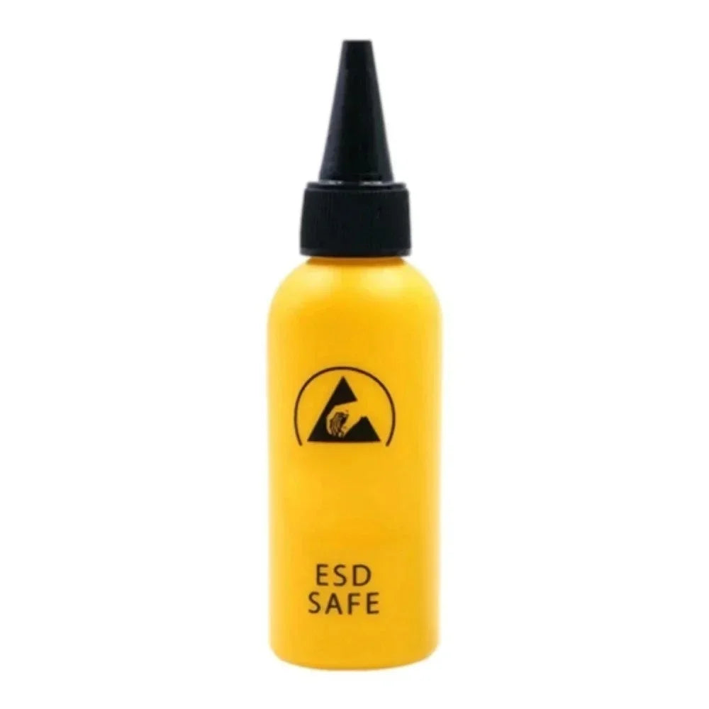 Anti-static Solvent Bottle Plastic Liquid Alcohol Bottle Rosin Washing Plate Adhesive Bottle with Dispensing Needle Repair Tool Oasis Select Yellow 60ml