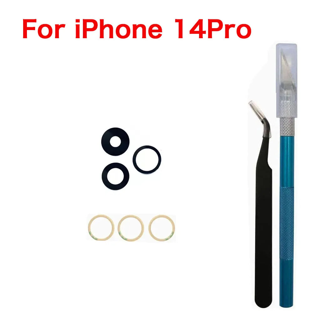iPhone Rear Camera Glass Lens Replacement X–14 Pro Max + Tools
