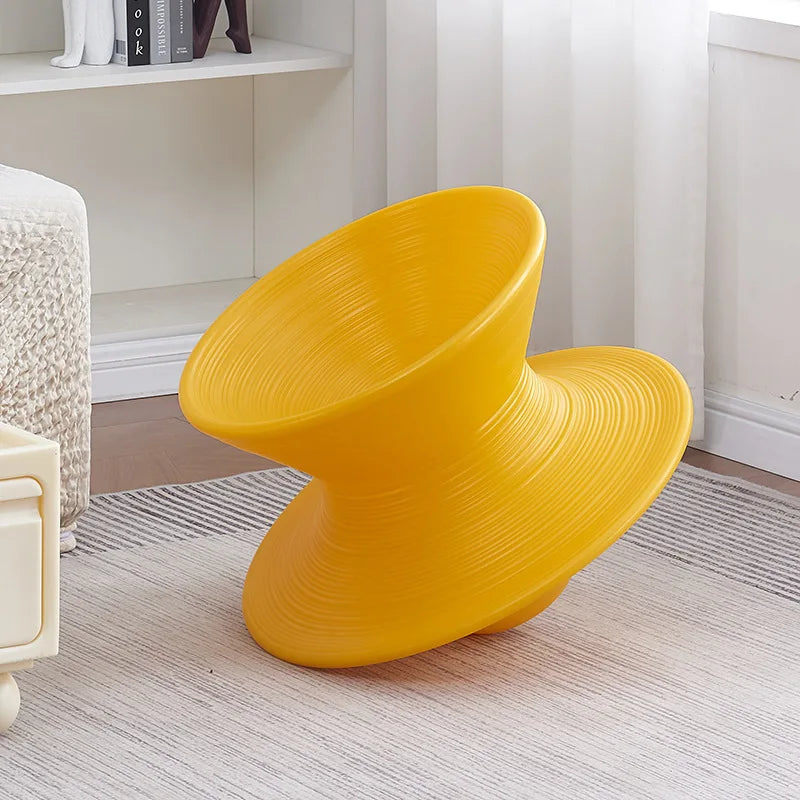 Nordic ins Internet celebrity creative gyro chair shopping mall leisure seat amusement park 360 degree rotating tumbler stool Oasis Select Yellow