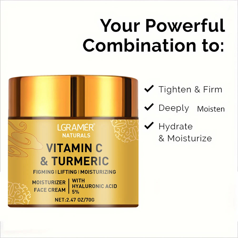 Turmeric Vitamin C Face cream Retinol Moisturizing Firming Hyaluronic Lightening Repairing Smooth Skincare Whitening Creams Oasis Select