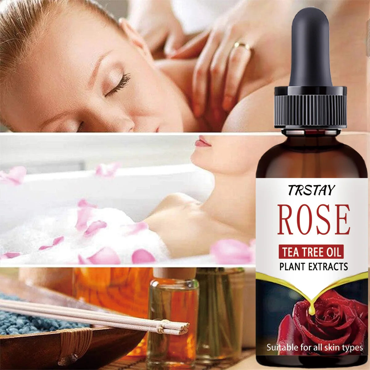 Natural Rose Essential Oil – Moisturizing & Firming Body Oil