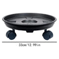 Universal Flower Pot Wheels Round Plastic Tray Heavy Duty Flower Pot Rack Plant Movable Rolling Potted Plant Stand With Rollers Oasis Select 33cm