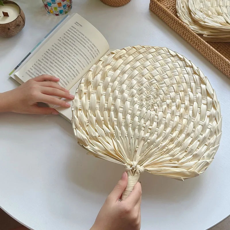 Chinese Style Handmade Fan Retro Natural Bamboo Braided Fan New Summer Cooling Hand Fan Art Crafts Woven Fan Home Decorations Oasis Select