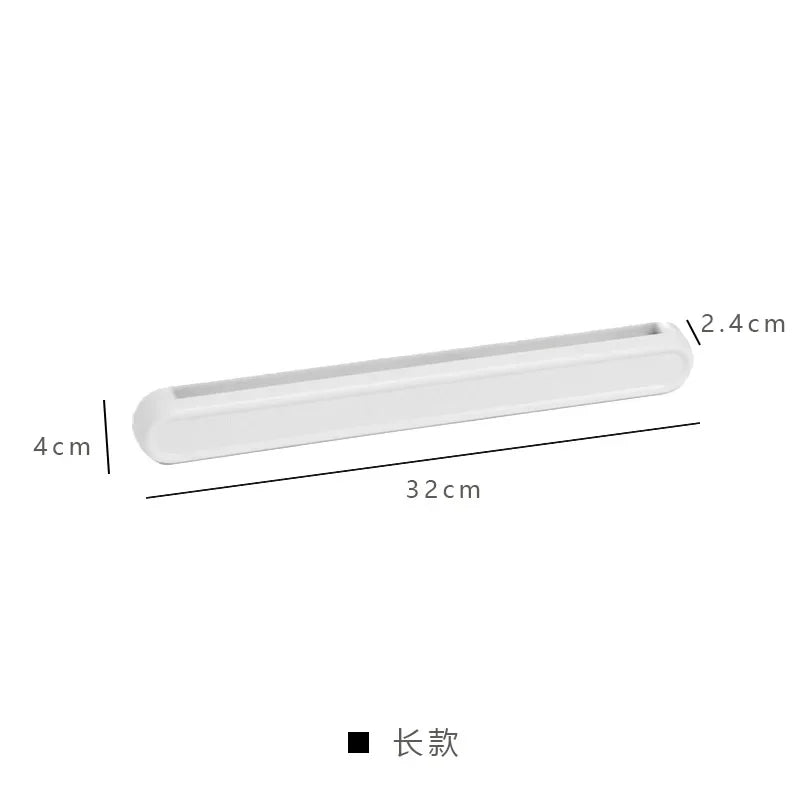 Adhesive Bathroom Organizer No Drill Toothpaste Holder Wall Mounted Storage Clip for Tubes and Facial Cleanser Bottles Oasis Select large