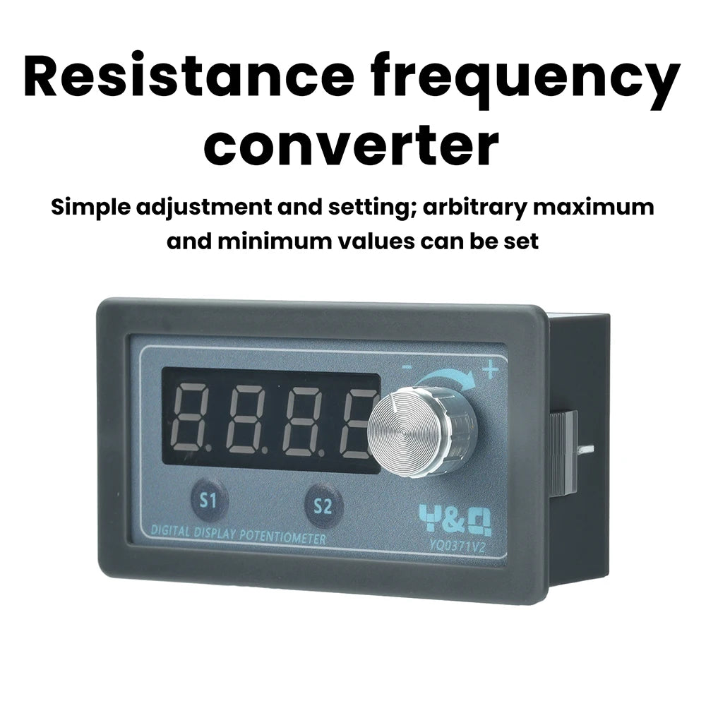 4-Digit Digital Display Potentiometer Frequency Meter Adjustable Resistor PLC Inverter With LED Screen 1K/5K/10K Resistance Oasis Select