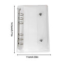 A6 A7 Transparent 6 Ring Binder Cover Clear PVC Notebook Closure Binder Cover Loose Leaf Folder for Ring-Bound Planner Pages Oasis Select A7