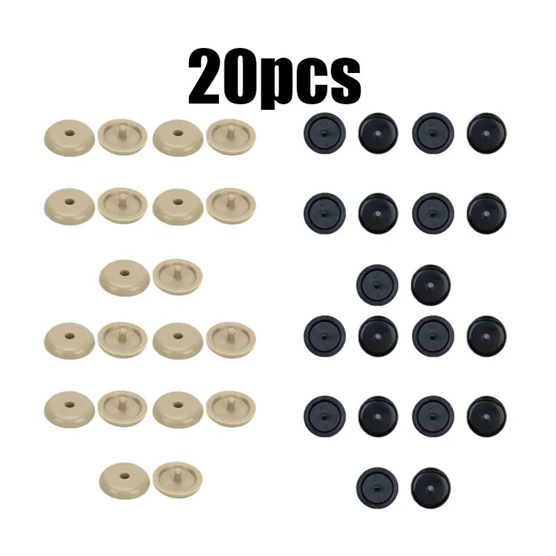 5/10/20pcs Car Parts Auto Safety Seat Belt Black Plastic Stopper Pitch Limit Buckle Clip Retainer Retainer Seatbelt Stop Button Oasis Select 20pcs mix 1