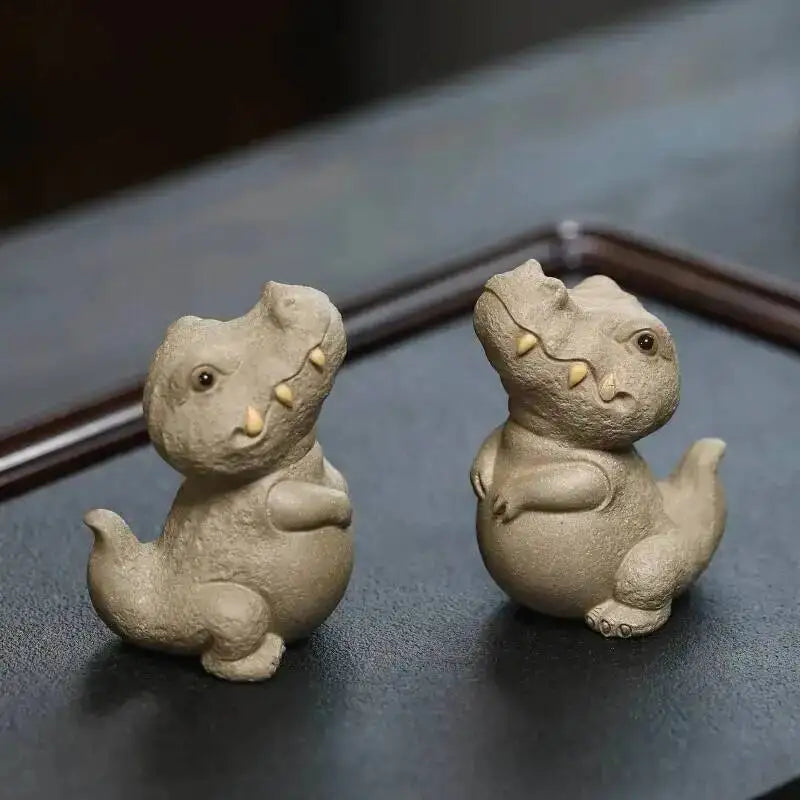 Purple Clay Tea Pet Dinosaur Tyrannosaurus Rare Animal Tea Play Accessories Tea Table Ornament Cover Holder Oasis Select
